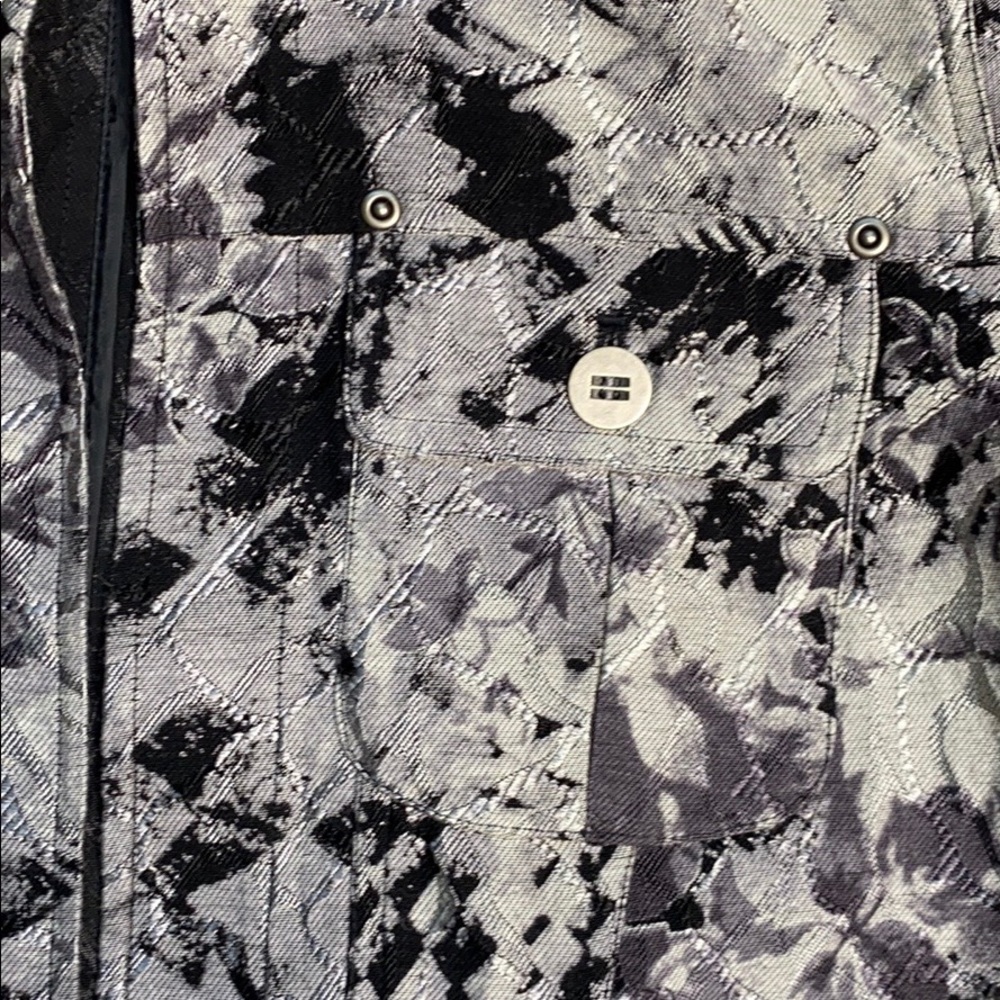 Chico's Jacquard Silver Patterned Open Jacket - image 5